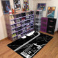 Sneaker Culture Carpet Mat Rug Urban Streetwear Typography Home Decoration with Black Red Tone for Living Room Rugs for Bedroom