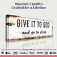 Give It To God And Go To Sleep Rustic Sign
