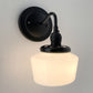 Small Schoolhouse Milk Glass Wall Sconce |5.5"|