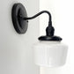 Small Schoolhouse Milk Glass Wall Sconce |5.5"|
