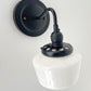 Small Schoolhouse Milk Glass Wall Sconce |5.5"|