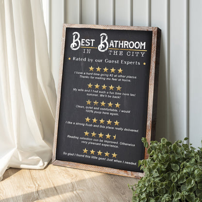 Best Bathroom In The City Sign II