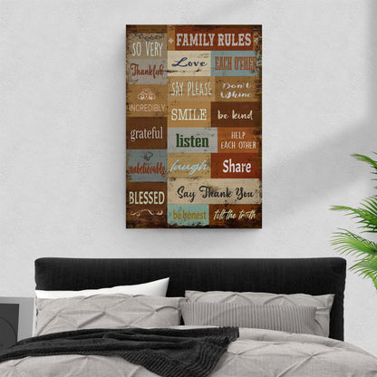 Family Rules Sign