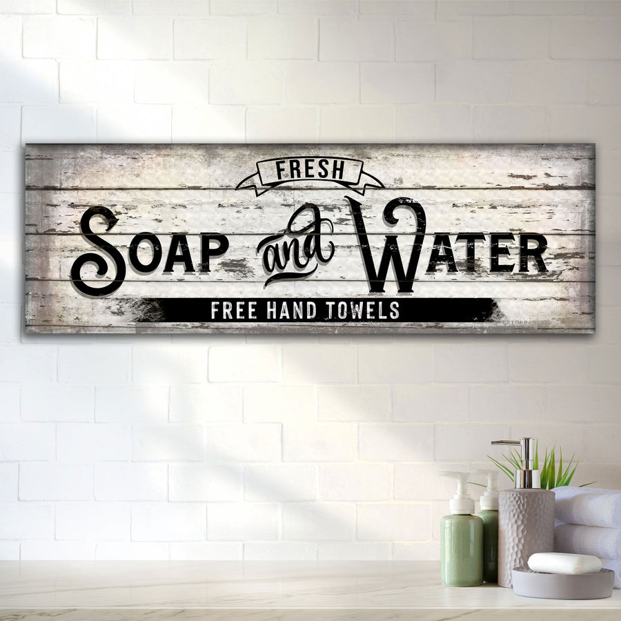 Fresh Soap And Water Family Bathroom Sign