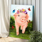 The Most Adorable Pig Canvas Wall Art