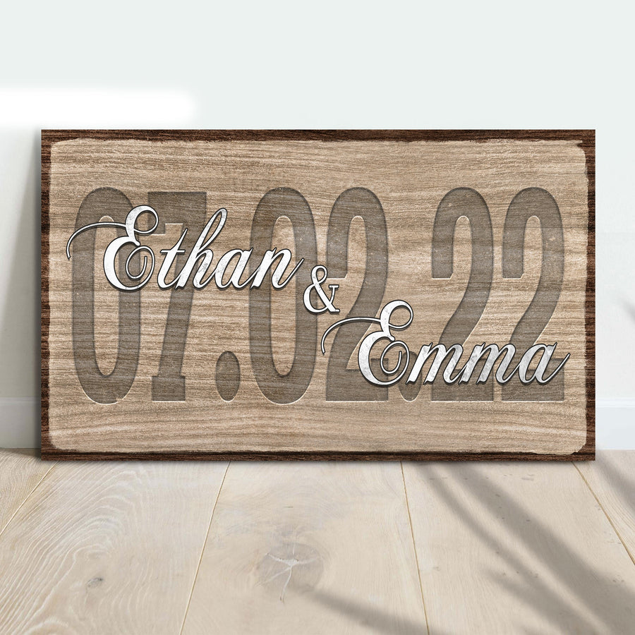 Couple Wedding Date Sign