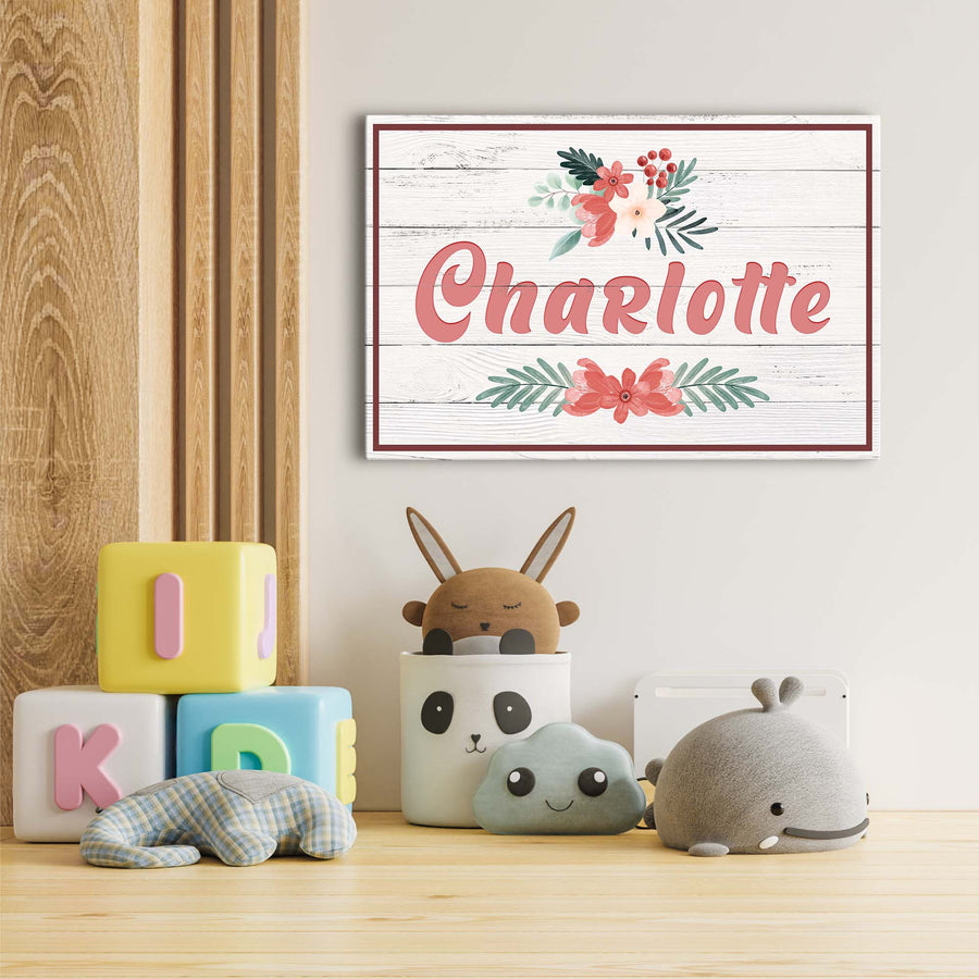 Flower Kids Room Sign