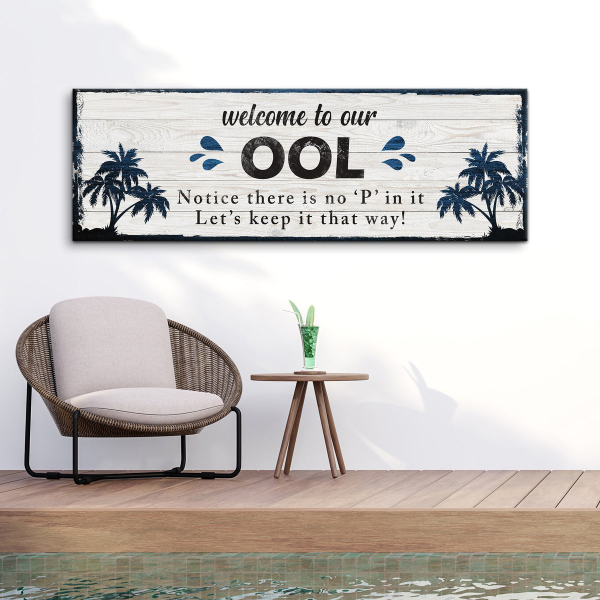 Welcome To Our Pool Sign