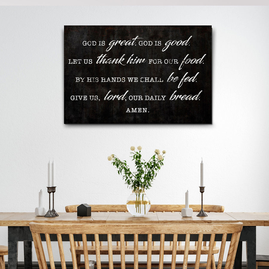 God Is Great God Is Good Prayer Sign III