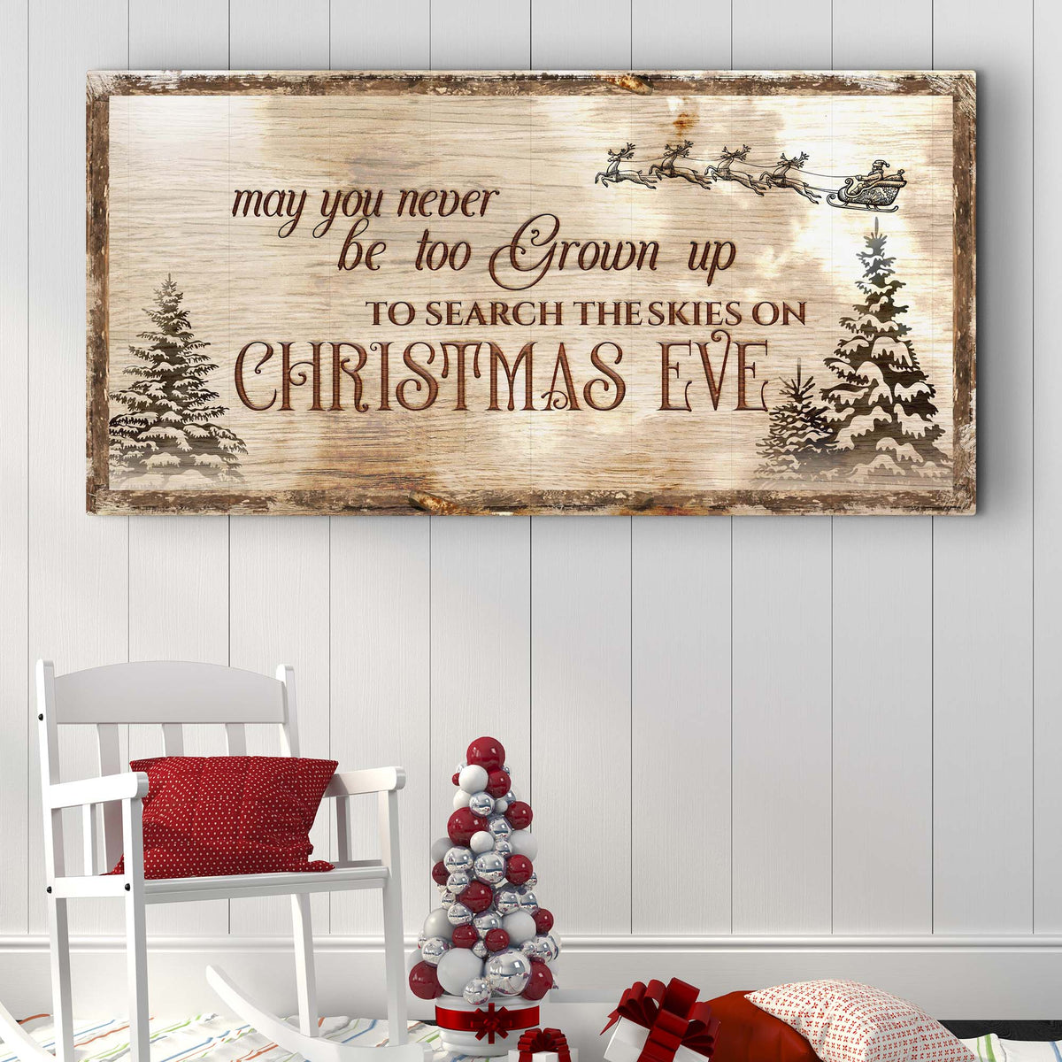 Christmas Eve Farmhouse Sign - view 2