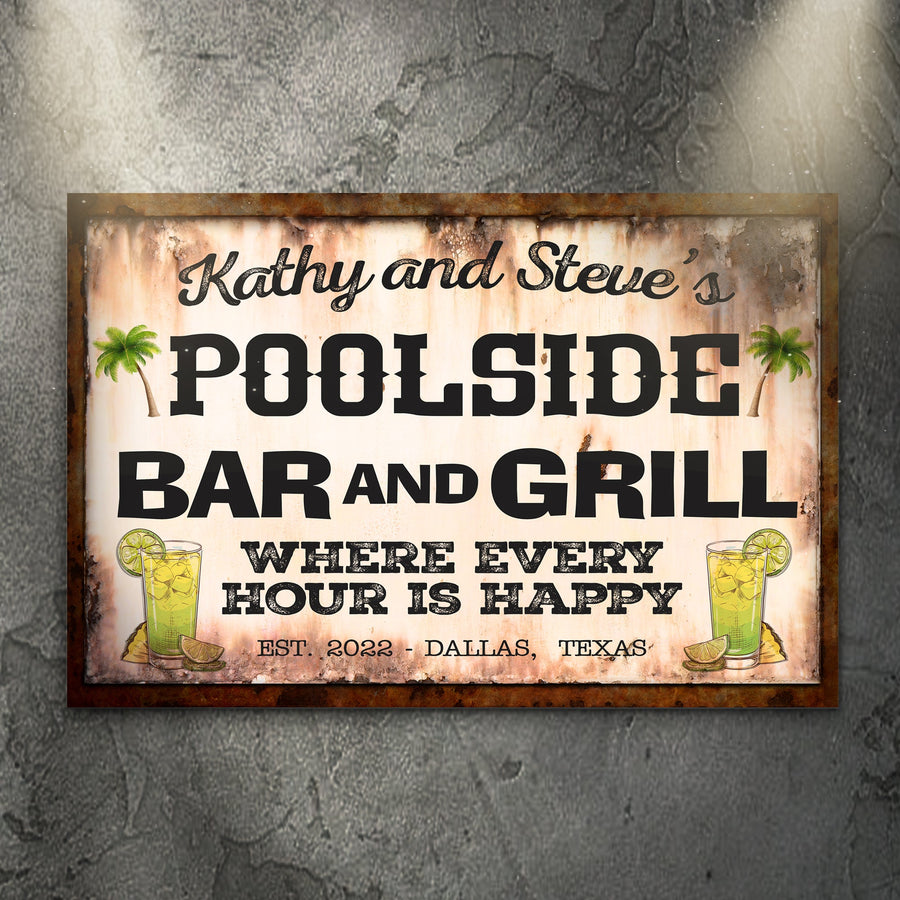 Poolside Bar And Grill Sign III