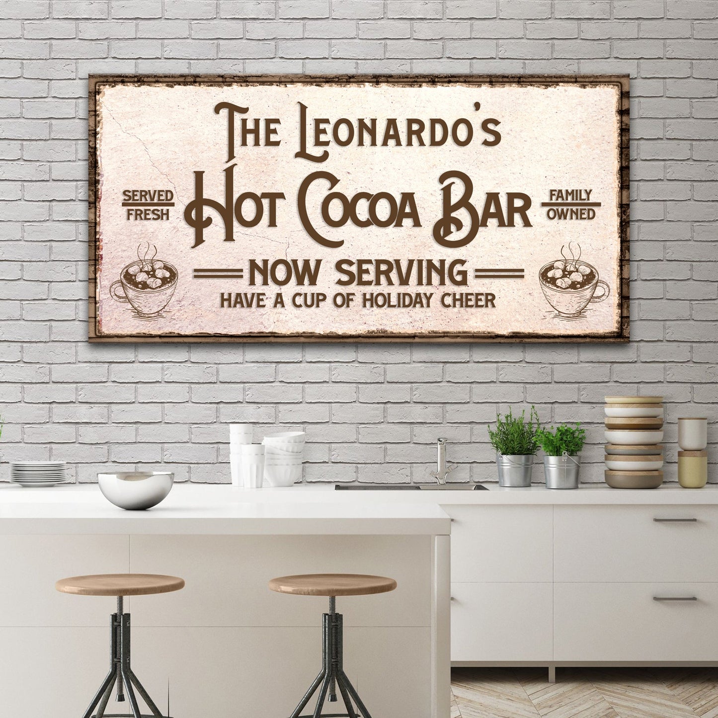 Have A Cup Of Holiday Cheer Hot Cocoa Bar Sign