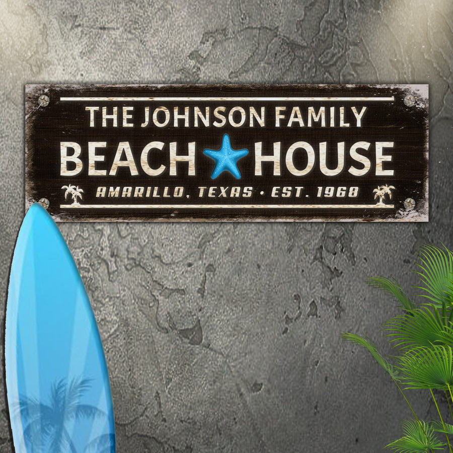 Family Beach House Sign III