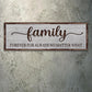 Family Forever For Always No Matter What Sign