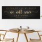 Joshua 24:15 - 'We Will Serve The Lord' Sign: Elegant Black and Gold Christian Wall Art, Religious Decor for Living Room