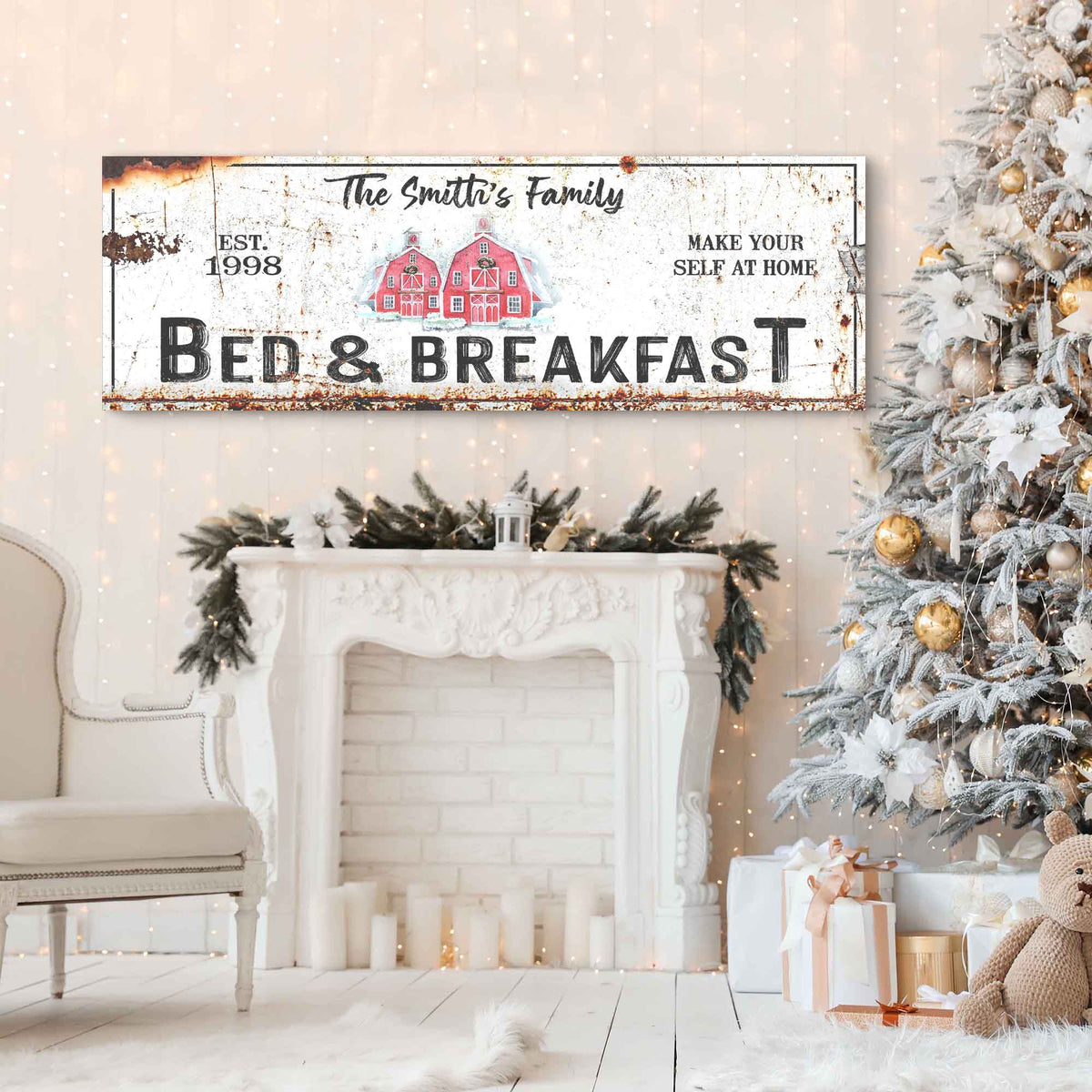 Christmas Bed & Breakfast Sign - view 2