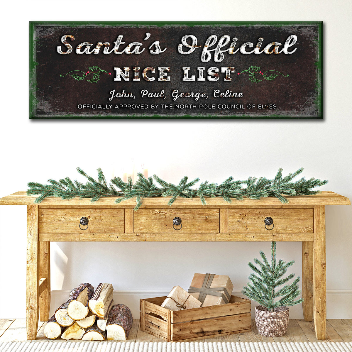 Santa's Official Nice List Sign - view 2