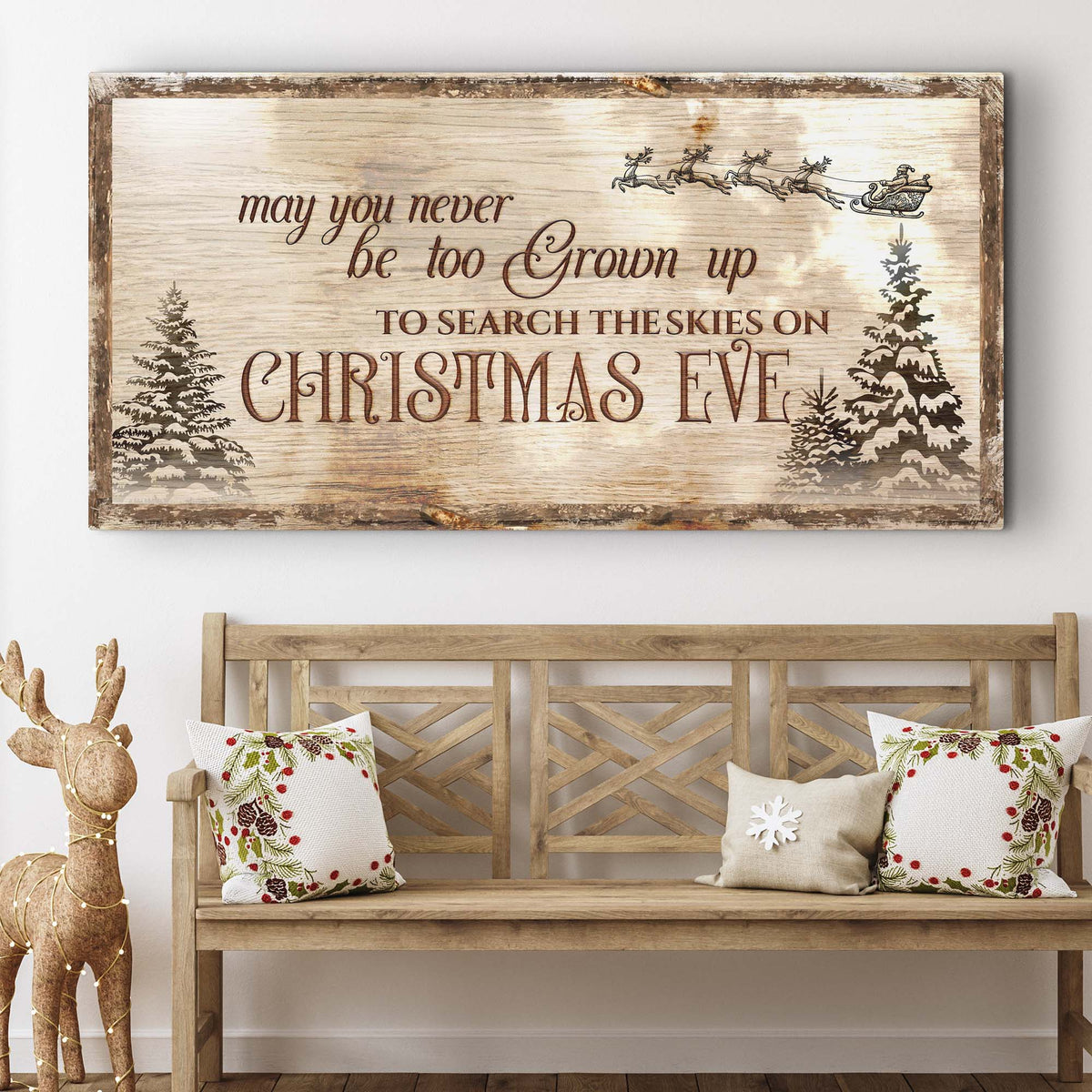 Christmas Eve Farmhouse Sign - view 3