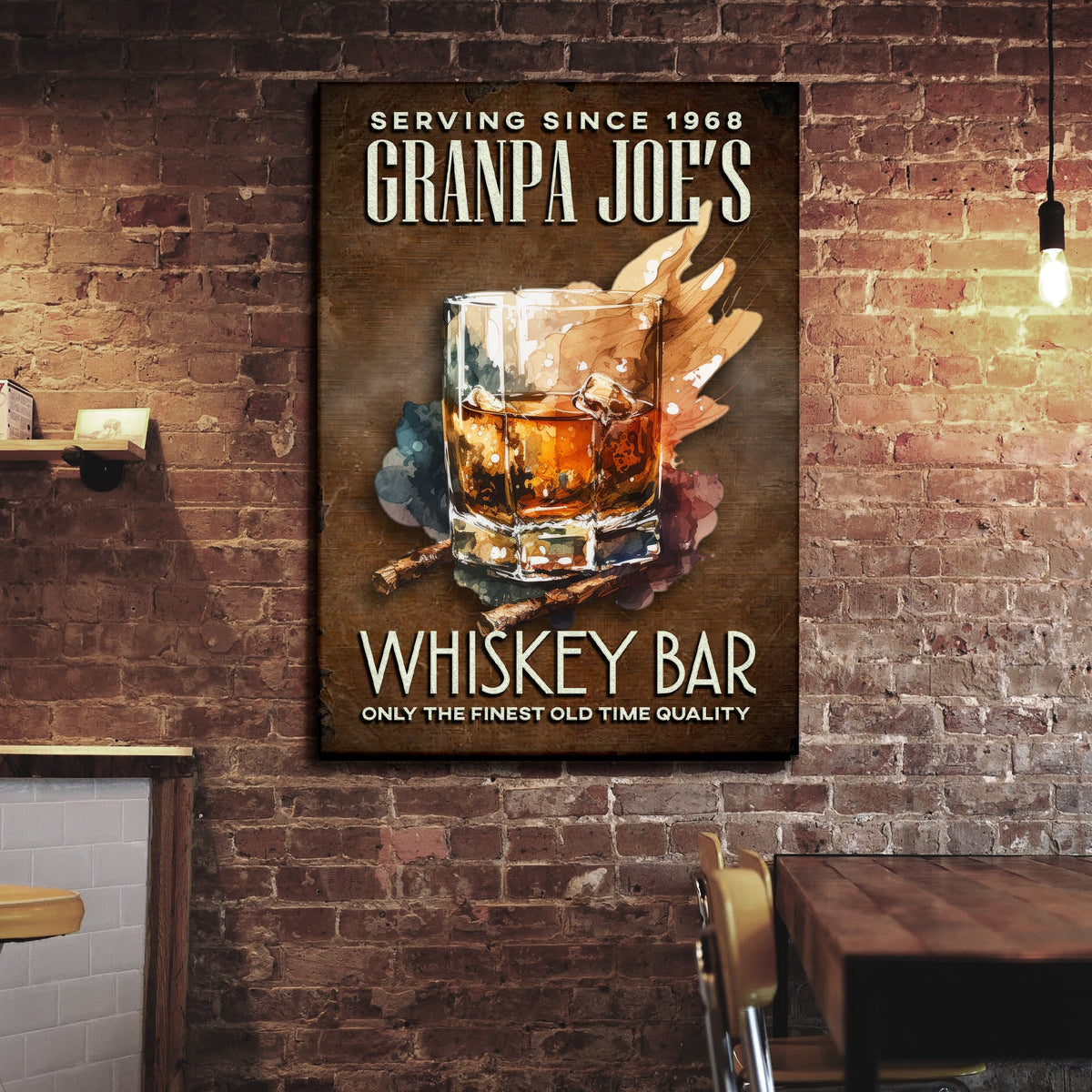 Only The Finest Whiskey Bar Sign