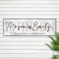 Last Name Wedding Gift Sign