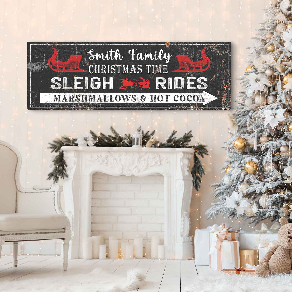 Christmas Sleigh Rides Sign - view 6