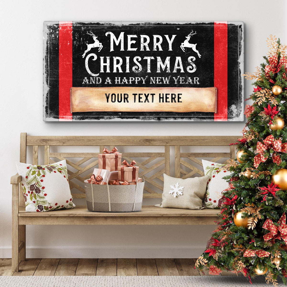 Merry Christmas And A Happy New Year Sign - view 6