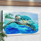 Turtle Oasis Watercolor Canvas Wall Art