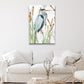 Heron In The Reeds Canvas Wall Art II