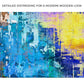 Blue Gold Abstract Painting Canvas Wall Art