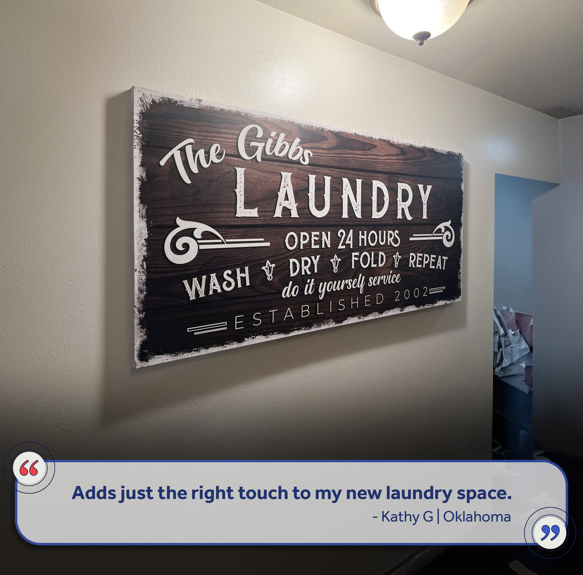 Personalized Laundry Room Sign III