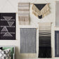 Mansura Gray and White Patterned Wall Hanging