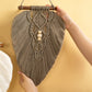 White and Taupe Macrame Leaf Wall Hanging Set