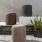Moapa Charcoal Wool Pouf