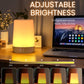 Touch Bedside Table Lamp,4 LIGHTING MODES AVAILABLE,  Rechargeable Desk Lamp, Dimmable Night Light with RGB Color Changing,Portable Lamp for Baby, Bedroom, Living Room