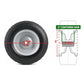 (4-Pack) 13x5.00-6 Flat Free Tire and Wheel Assemblies