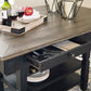 Tyler Creek - Rectangular Dining Room Counter Table - Black / Gray