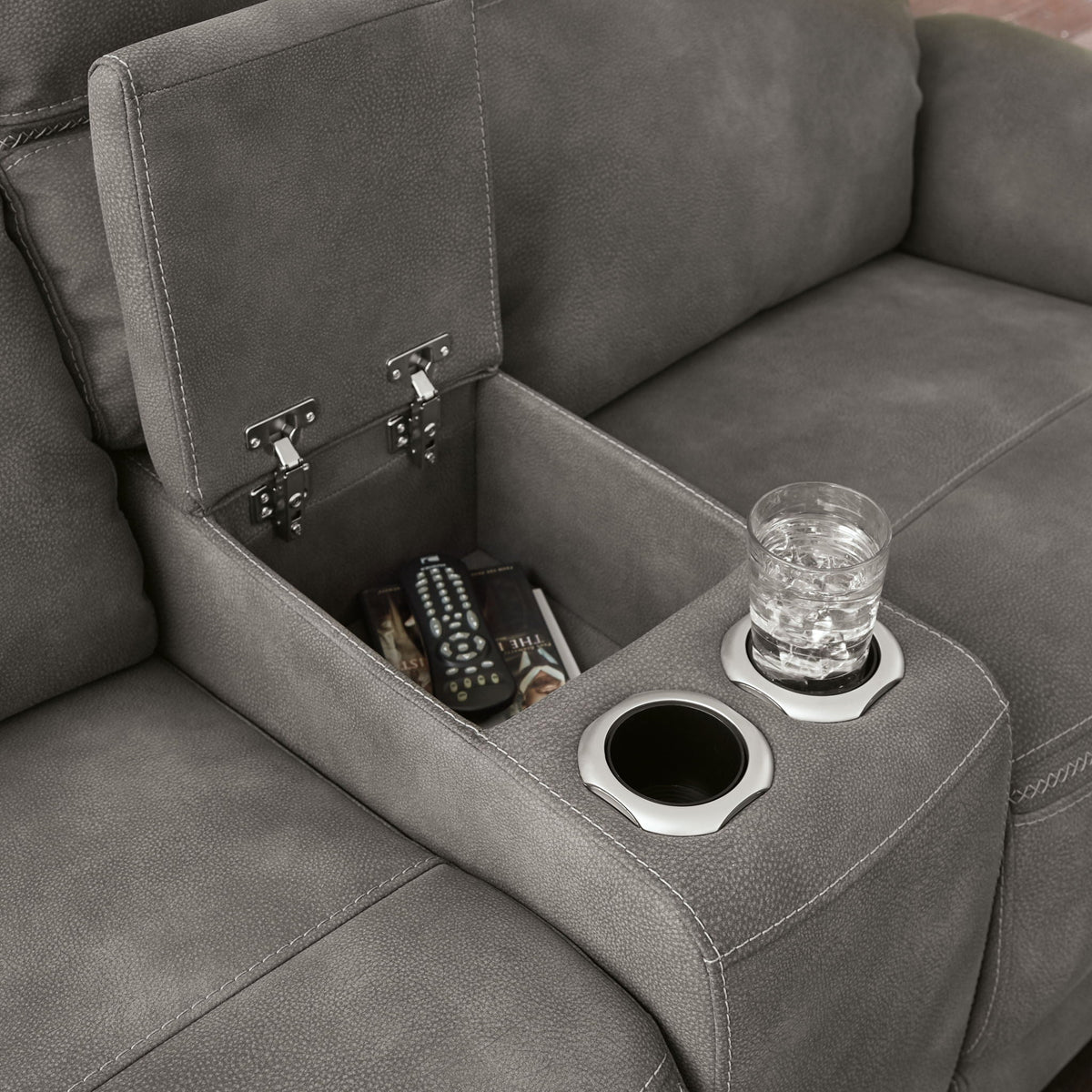 Next-Gen Durapella - Reclining Power Loveseat With Console - view 8