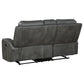 Raelynn Upholstered Track Arm Motion Loveseat Grey - view 6