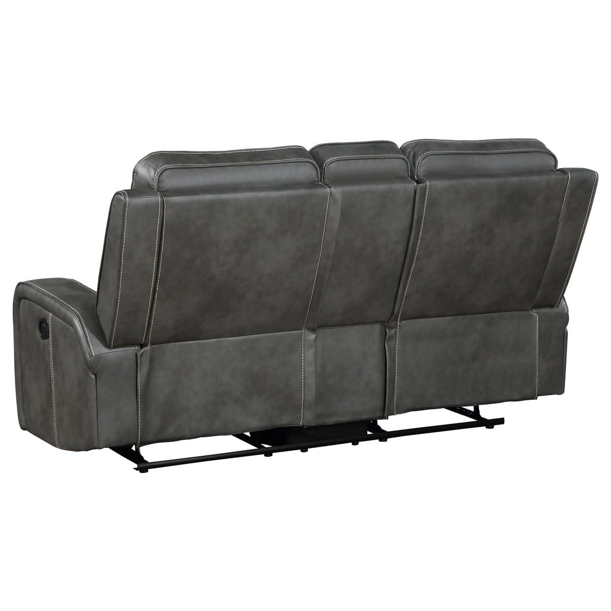 Raelynn Upholstered Track Arm Motion Loveseat Grey - view 6
