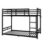 Bunk Bed with Ladder and High Guardrail