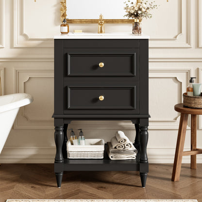 20'' Bathroom Vanity with Ceramic Sink