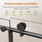 Frameless Stainless Steel Round Tube Single Sliding Shower Door