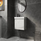 20" Wall-Mounted Bathroom Vanity with Ceramic Sink