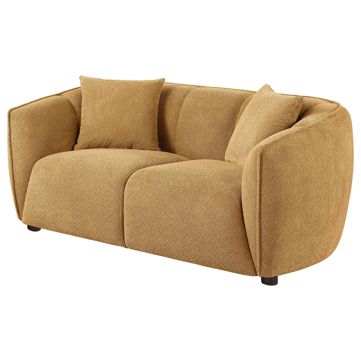 Aleisha Fabric Upholstered Loveseat Mustard Yellow - view 5