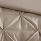 7 Piece Tufted Comforter Set Taupe Queen