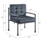 Brantley - Accent Chair - Gray Velvet & Sandy Gray