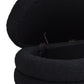 Fuji 49" Upholstered Oval Storage Bench, Ebony