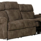Tranquility - Power Headrest Power Lay Flat Reclining Sofa With DDT / CR3 Heat / Massage / Lumbar - Pewter