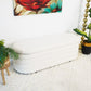 Cabana White Boucle Bench