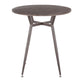Round Dinette Table in Antique Metal